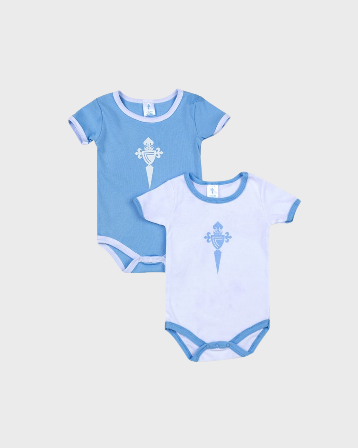 Foto de producto Pack Bodys Celeste y Blanco Escudo Disponible en la Tienda del Celta FC
