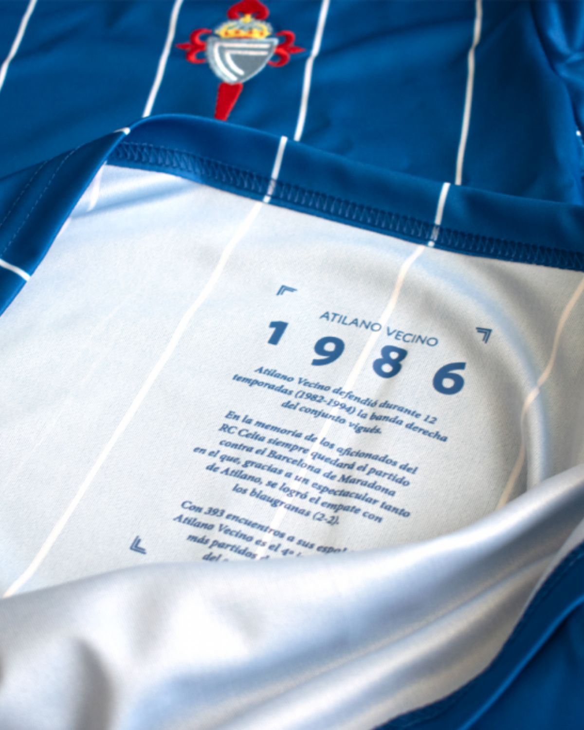 Foto de producto Camiseta Retro Atilano 1986-87 Celta Disponible en la Tienda del Celta FC