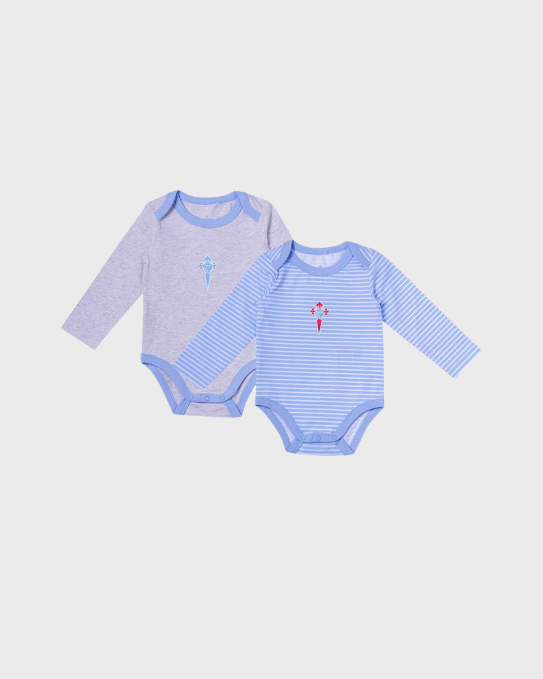 Foto de producto Pack Bodys Manga Longa Celeste e Gris Disponible en la Tienda del Celta FC