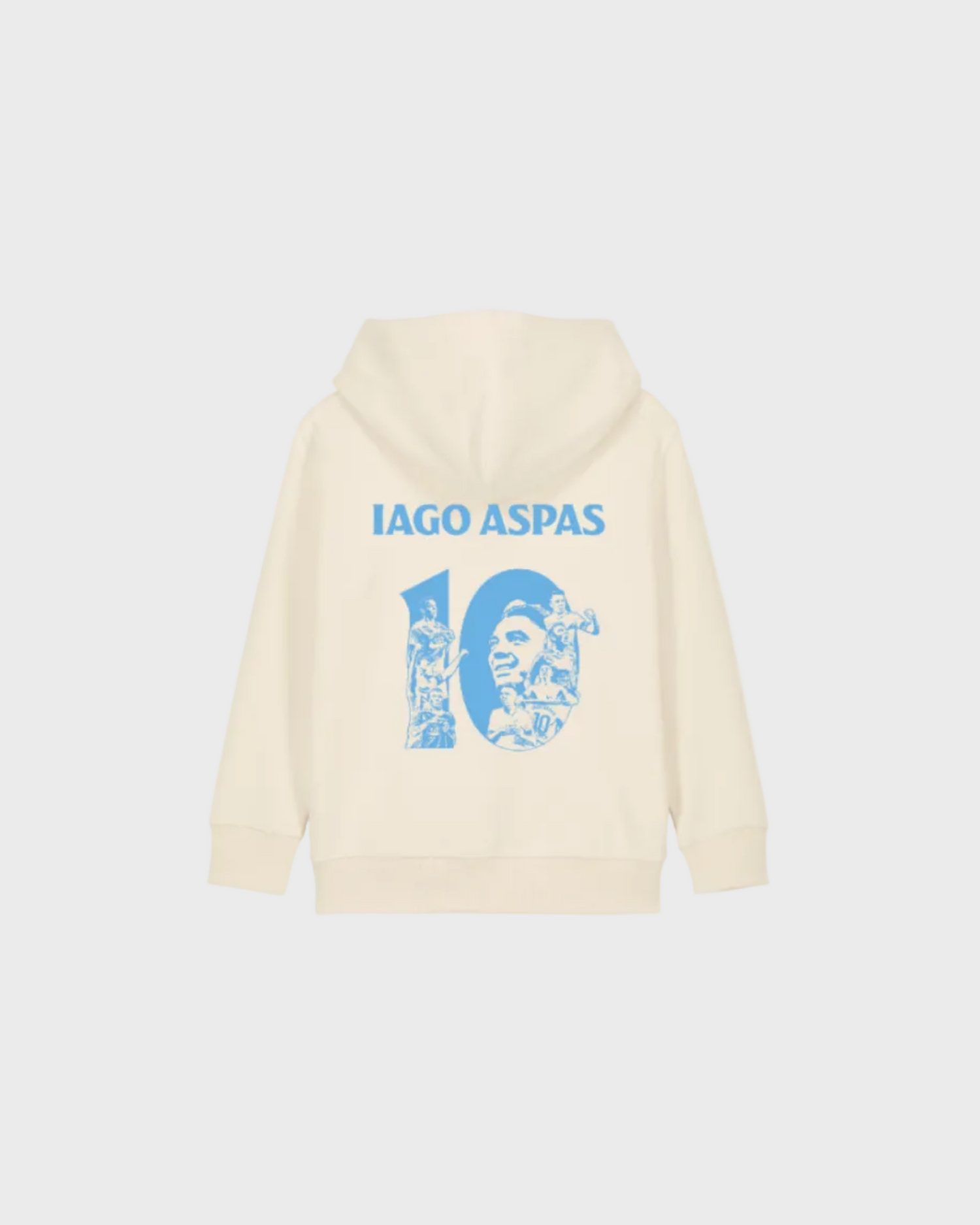 Foto de producto Hoodie Infantil Coconut Milk 10 Iago Aspas Lenda Celeste Disponible en la Tienda del Celta FC