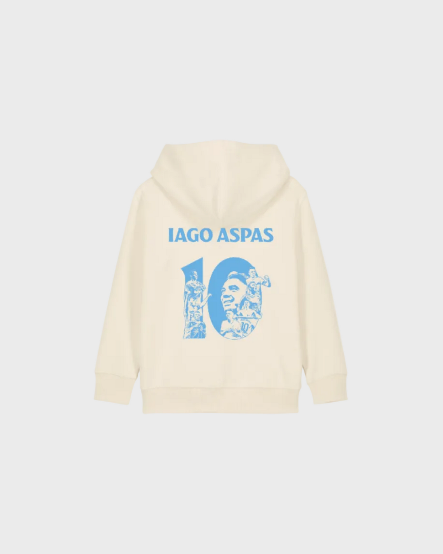 Foto de producto Hoodie Infantil Coconut Milk 10 Iago Aspas Lenda Celeste Disponible en la Tienda del Celta FC