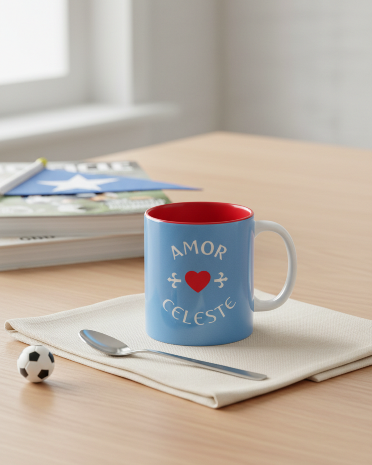 Foto de producto Taza Amor Celeste Disponible en la Tienda del Celta FC