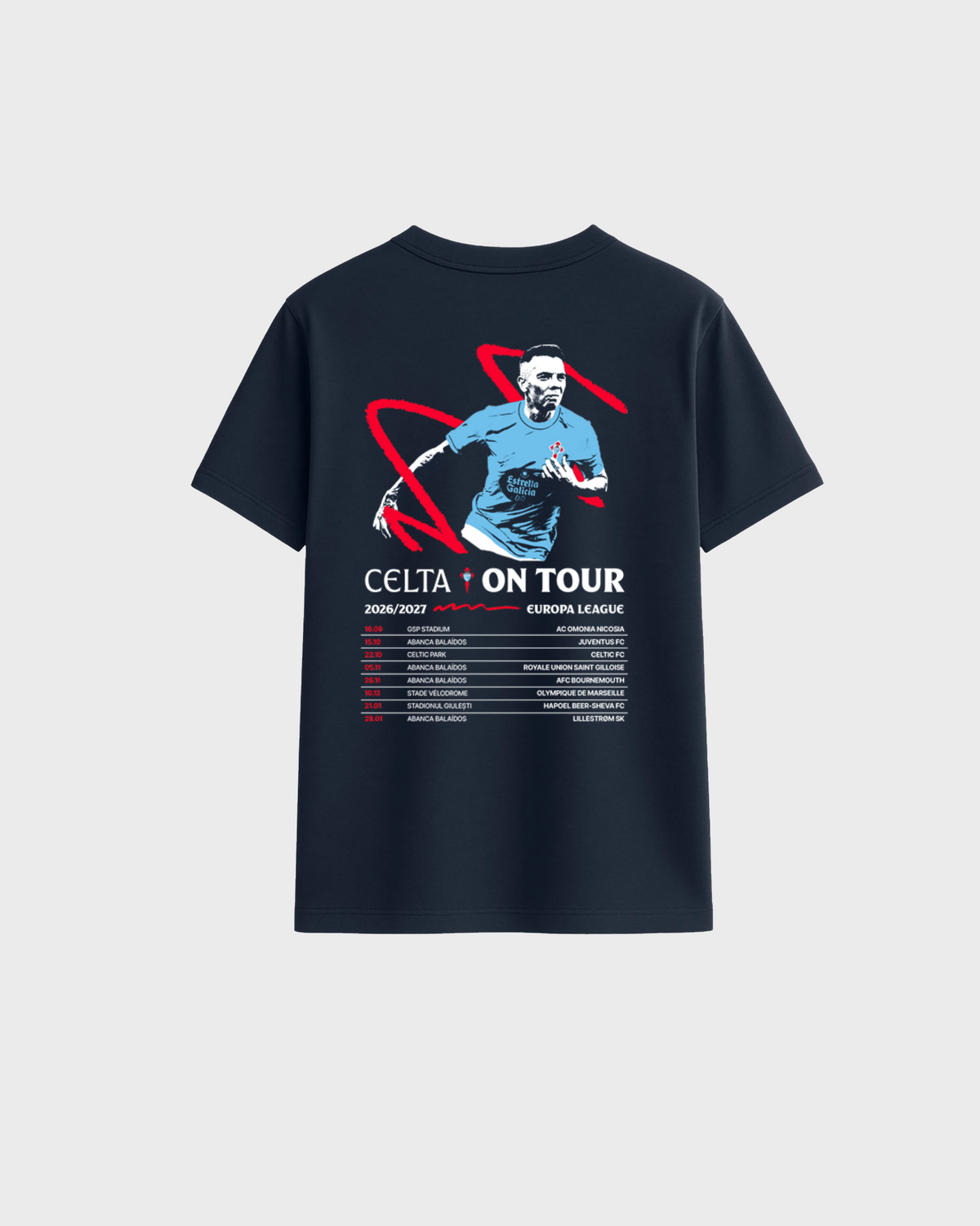 Camiseta Azul Mariño Celta On Tour