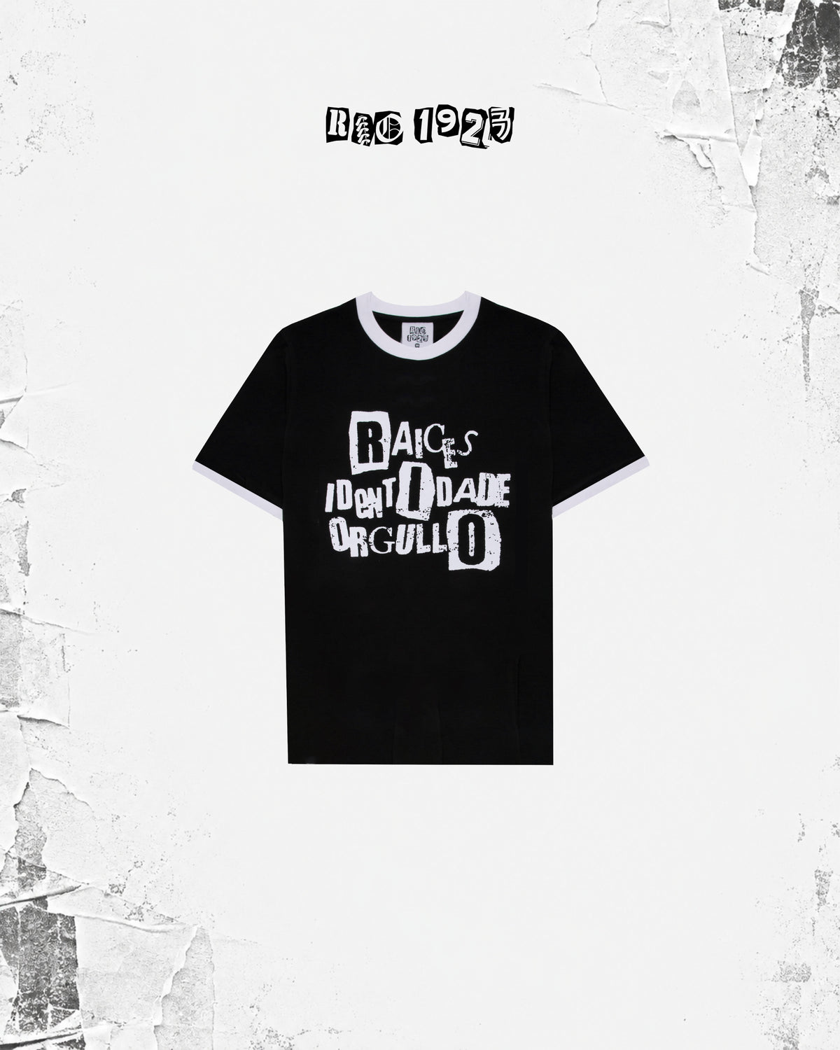 Camiseta Negra Raíces Identidade Orgullo RIO1923