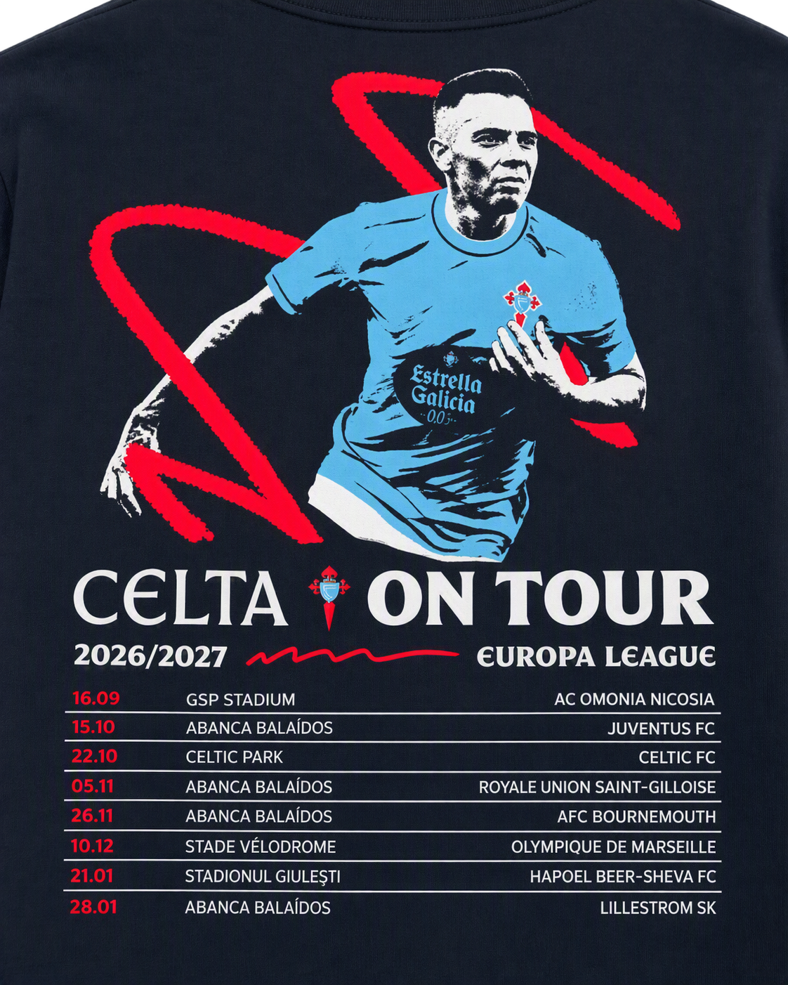 Camiseta Azul Mariño Celta On Tour